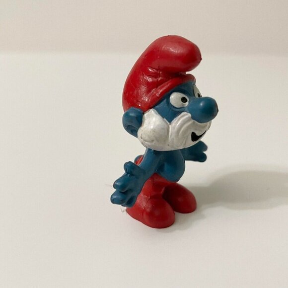 Vtg Smurfs Papa Smurf Figure Toy W Germany Peyo - Picture 6 of 12